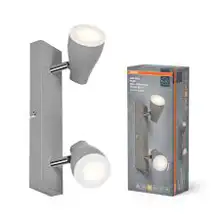 OSRAM LED stropní svítidlo Bodové PEAR 260MM 2X4.3W 827 GU10 Šedá