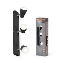 OSRAM LED stropní svítidlo Bodové PEAR 430MM 3X4.3W 827 GU10 Černá