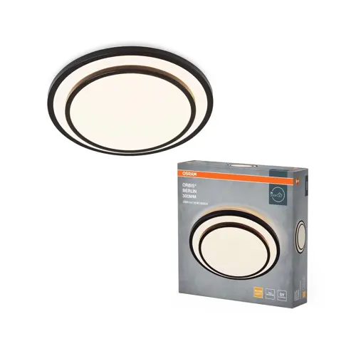 OSRAM LED stropní svítidlo ORBIS BERLIN 390MM 24W 830 Černá