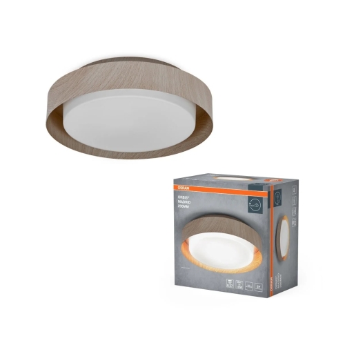 OSRAM LED stropní svítidlo ORBIS MADRID 290MM 2XE27 Dřevo