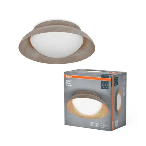 OSRAM LED stropní svítidlo ORBIS MILAN 305MM 2XE27 Dřevo