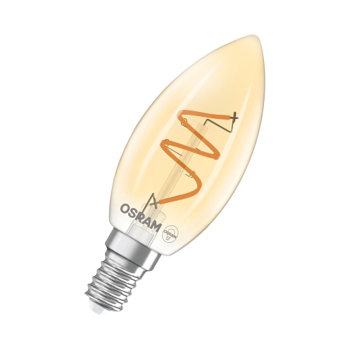 OSRAM LED svíčka filament 1906.spiral B35 3.5W/28W E14 2200K 300lm Dim;zlatá