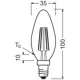 OSRAM LED svíčka filament COMF B35 3.4W/40W E14 4000K 470lm Dim 15Y čirá