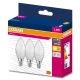 OSRAM LED svíčka VALUE B35 4.9W/40W E14 3000K 470lm NonDim 15Y opál 3-pack