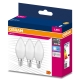 OSRAM LED svíčka VALUE B35 4.9W/40W E14 4000K 470lm NonDim 15Y opál 3-pack