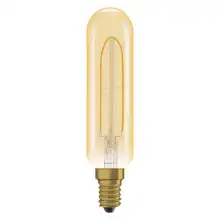 OSRAM LED zářivka filament 1906 T28 2.8W/25W E14 2200K 250lm Dim 15Y zlatá