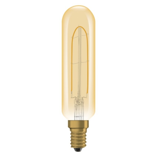 OSRAM LED zářivka filament 1906 T28 2.8W/25W E14 2200K 250lm Dim 15Y zlatá