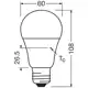 OSRAM LED žárovka COMF A60 9.4W/60W E27 2700K 806lm NonDim 30Y opál