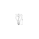 OSRAM LED žárovka filament 1906 A60 3.4W/10W E27 1800K 100lm NonDim 15Y kouř