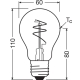 OSRAM LED žárovka filament 1906.spiral A60 4.9W/40W E27 2700K 470lm Dim;zlatá