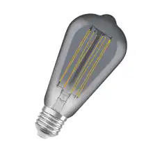 OSRAM LED žárovka filament 1906.spiral ST64 11W/42W E27 1800K 500lm Dim;kouřová