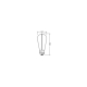 OSRAM LED žárovka filament 1906 ST64 2.2W/16W E27 2700K 150lm NonDim 15Y ; čirá