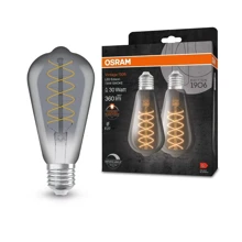OSRAM LED žárovka filament 1906 ST64 7.8W/30W E27 1800K 360lm Dim;kouř. 2-pack