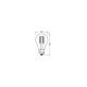 OSRAM LED žárovka filament A60 4.5WW/40W E27 2200-2700K 470lm Dim 15Y˙