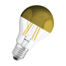 OSRAM LED žárovka filament A60 6.5WW/50W E27 2700lm 650lm 15Y ; zlatý vrchlík
