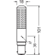 OSRAM LED žárovka T18 9W/75W B15d 2700K 1055lm Dim 15Y čirá