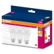 OSRAM LED žárovka VALUE A60 10W/75W E27 3000K 1055lm NonDim 15Y opál 3-pack