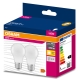 OSRAM LED žárovka VALUE A60 4.9W/40W E27 3000K 470lm NonDim 15Y opál 2-pack