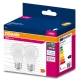 OSRAM LED žárovka VALUE A60 4.9W/40W E27 6500K 470lm NonDim 15Y opál 2-pack