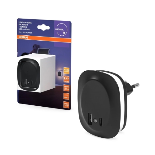 OSRAM LUNETTA EDGE SEN BL 830 USB A C BK OSRAM