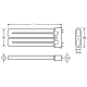 OSRAM nástrčná zářivka DULUX F 24W/830 2G10