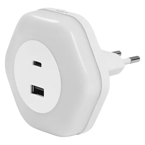 OSRAM Noční svítidlo LUNETTA HEXAGON 830 USB A C Bílá