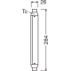 OSRAM STAR linear. 7W/57W S15s 2700K 750lm NonDim 15Y 284mm