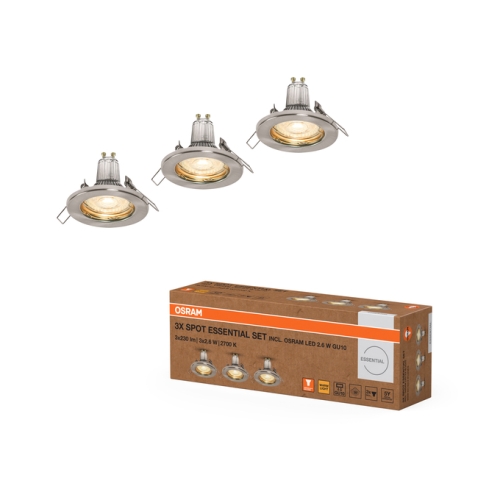 OSRAM stropní svítidlo Bodové ESSENTIAL SET 3X2.6W 827 GU10 BN