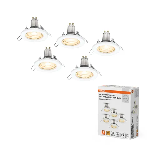 OSRAM stropní svítidlo Bodové ESSENTIAL SET 5X2.6W 827 GU10 Bílá