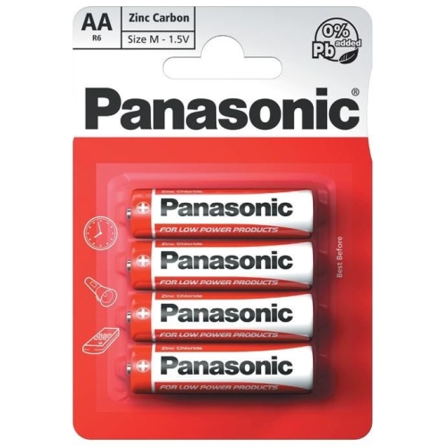 PANASONIC batere zinko-uhlik. ZINC.CARBON AA/R6 ;BL4