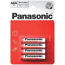 PANASONIC batere zinko-uhlik. ZINC.CARBON AAA/R03 ;BL4