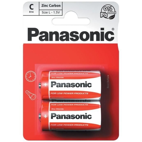 PANASONIC batere zinko-uhlik. ZINC.CARBON C/R14 ;BL2