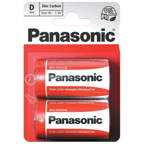 PANASONIC batere zinko-uhlik. ZINC.CARBON D/R20 ;BL2