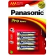 PANASONIC baterie alkalická PRO.POWER AAA/LR03 ;BL4