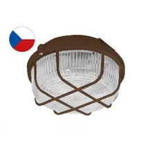 PANLUX stropnice KRUH 1x100W E27 IP44 mřížka ;hnědá