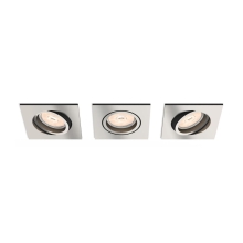 PHILIPS downlight "bodovka" Donegal 3xGU10 IP20 ; nikl 3-pack