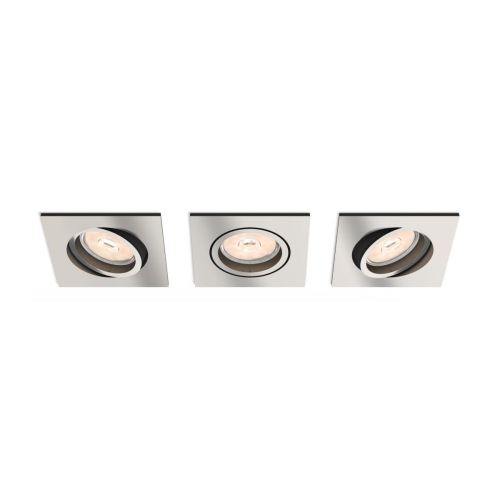 PHILIPS downlight "bodovka" Donegal 3xGU10 IP20 ; nikl 3-pack