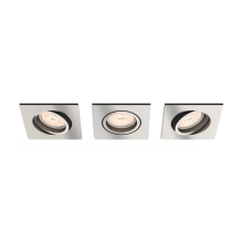 PHILIPS downlight "bodovka" Donegal 3xGU10lm/ IP20 ; nikl 3-pack˙