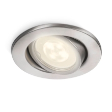 PHILIPS downlight "bodovka" Fresco 1xGU10 IP23 ; nerez