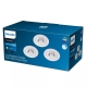PHILIPS downlight Sparkle 5.5W 350lm/827/36° IP20 ; bílá 3-pack˙