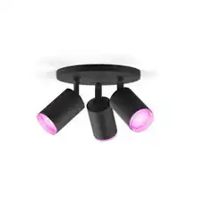 PHILIPS HUE Fugato plate/spiral black 3x5.7W 240V