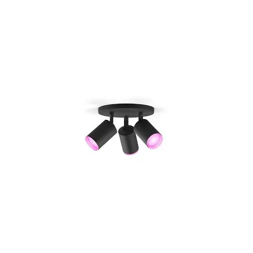 PHILIPS HUE Fugato plate/spiral black 3x5.7W 240V