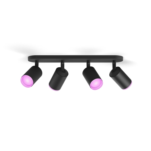 PHILIPS HUE Fugato plate/spiral black 4x5.7W 240V
