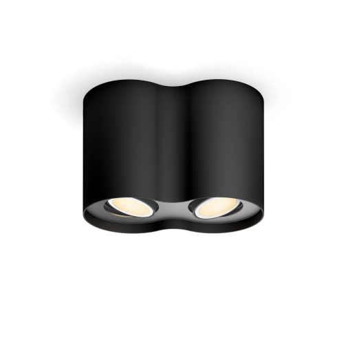 PHILIPS HUE Pillar Hue plate/spiral black 2x5W 230V