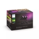 PHILIPS HUE svít.přisaz.LED Lily 1x8W 650lm/RGBW IP44 ;černá set.3ks + adap. 24V