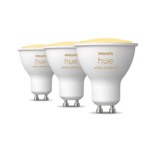 PHILIPS HUE-WA reflektor PAR16 4.3W GU10 2200-6500K 250lm Dim EU 3-pack˙