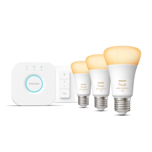 PHILIPS HUE-WA WA starter.kit; brána+sw.+3xA60 8W/75W E27 2200-6500K Dim