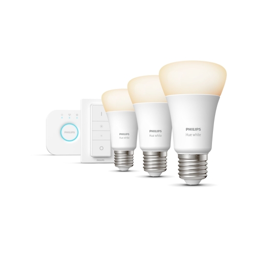 PHILIPS HUE-WA WHITE kit; brána+sw. + 3xA60 9W/60W E27 2700K 806lm Dim 25Y EUR