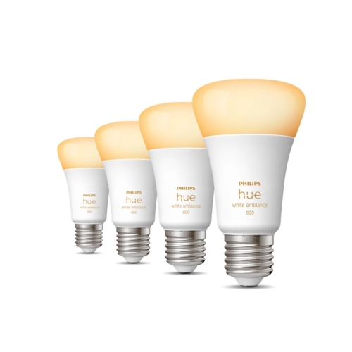 PHILIPS HUE-WA žárovka A60 6W/40W 2200-6500K 800lm Dim 4-pack˙