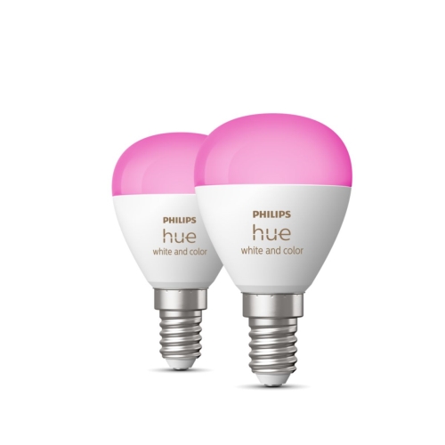 PHILIPS HUE-WCA kapka P45 5.1W E14 2000-6500K/RGB 470lm Dim EU set-2ks˙